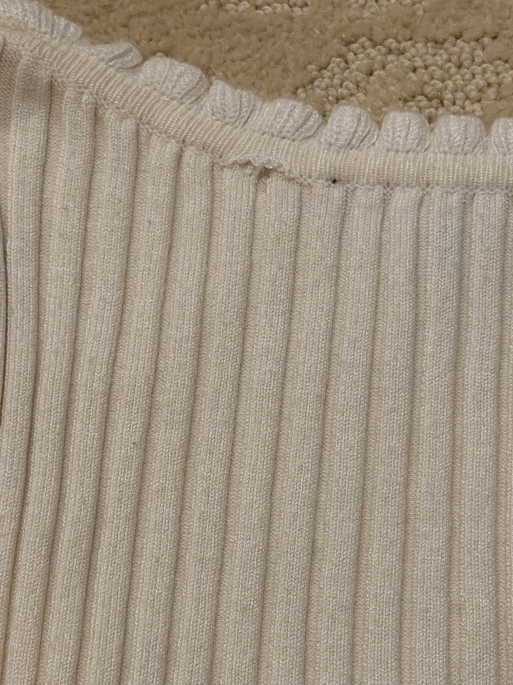 Aritzia Cream Ribbed Button-Front Knit Tank - Picture 4 of 4